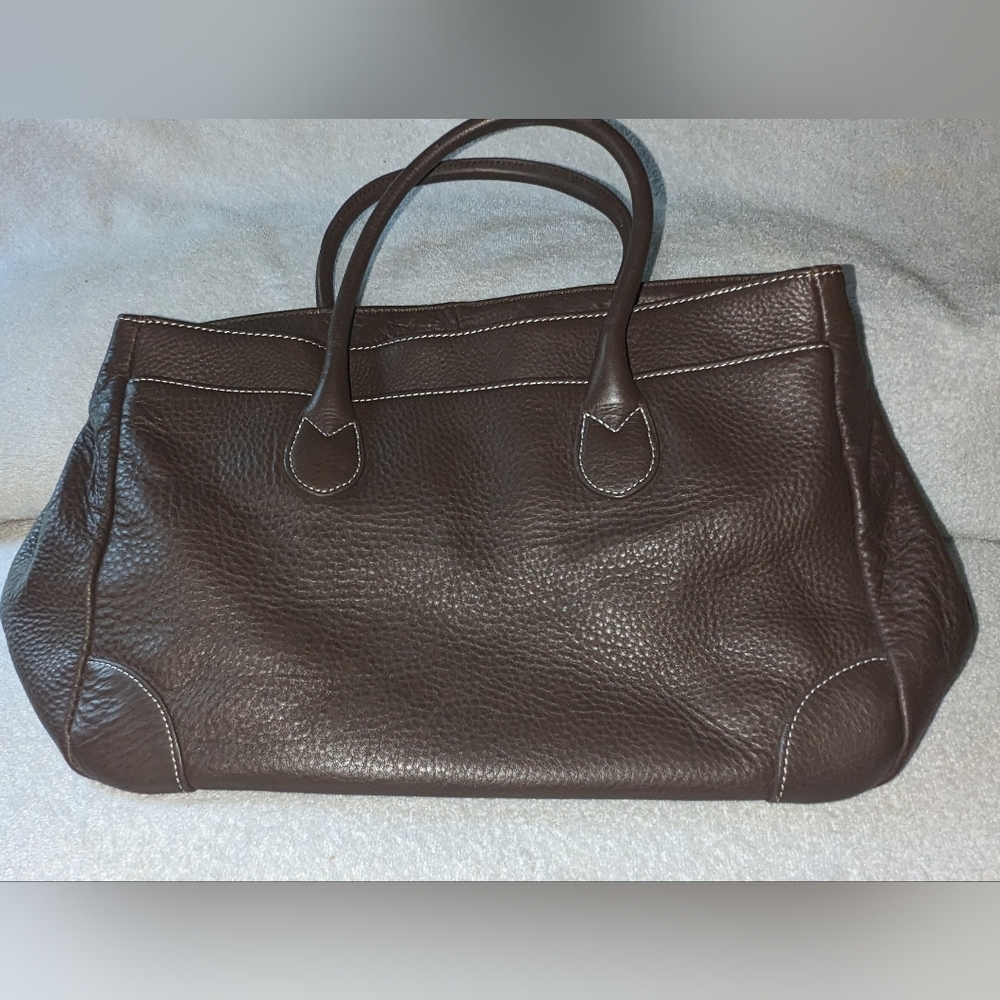 Levenger brown leather handbag. - Picture 8 of 13
